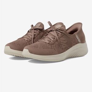 Skechers Slip-In Wide Martha Stewart  Women's Taupe Knit Sneakers Size 7